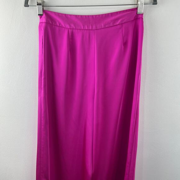 ASOS Pink Dress Pant Pleated High Waisted Wide Leg Casual Formal Business Size 4 - Picture 4 of 8